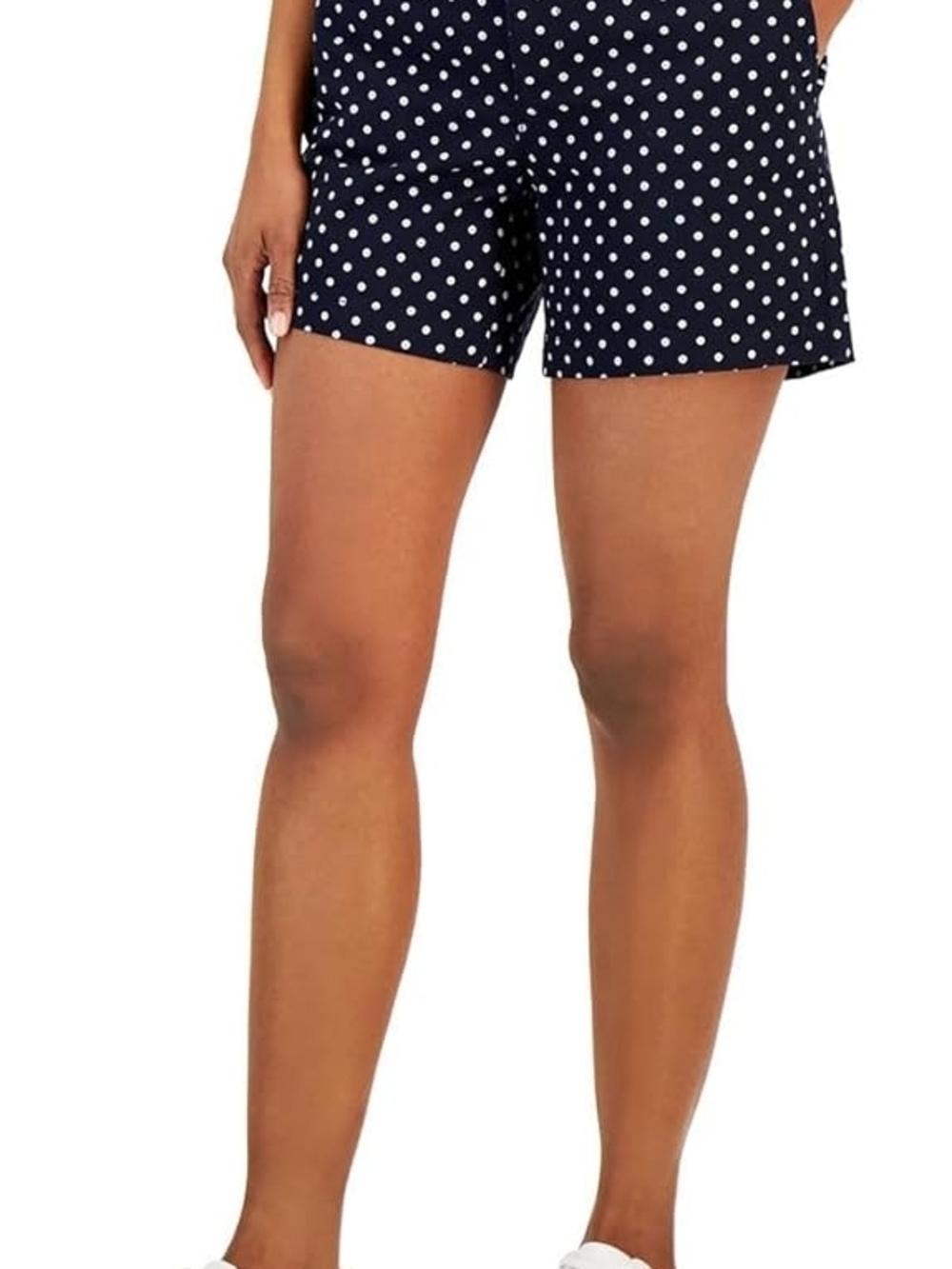 Tommy Hilfiger Navy and White Polka Dot Women's Shorts